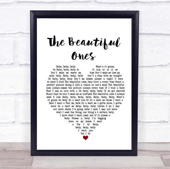 Prince And The Revolution The Beautiful Ones Heart Song Lyric Quote Print