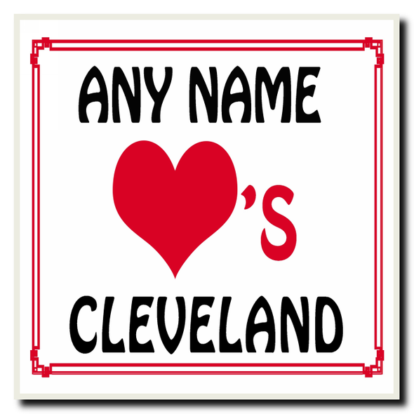 Love Heart Cleveland Coaster