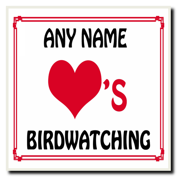 Love Heart Birdwatching Coaster