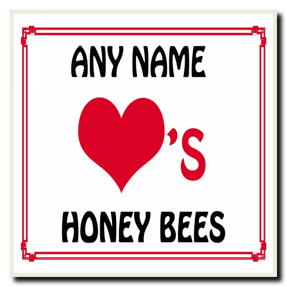 Love Heart Honey Bees Coaster