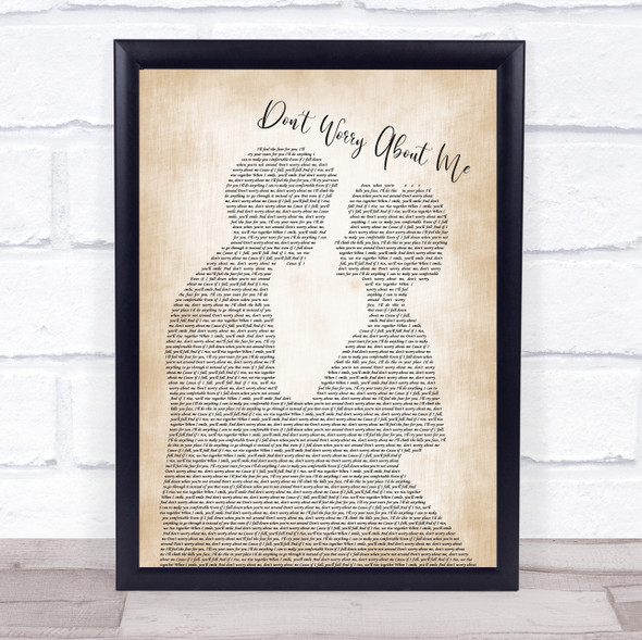 Frances Don't Worry About Me Man Lady Bride Groom Wedding Music Gift Poster Print