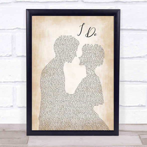 Morgan Evans I Do Man Lady Bride Groom Wedding Music Gift Poster Print