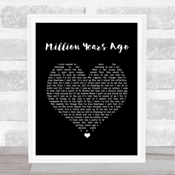 Adele Million Years Ago Black Heart Music Gift Poster Print