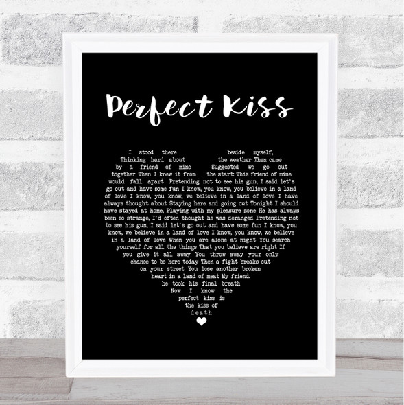 New Order Perfect Kiss Black Heart Music Gift Poster Print