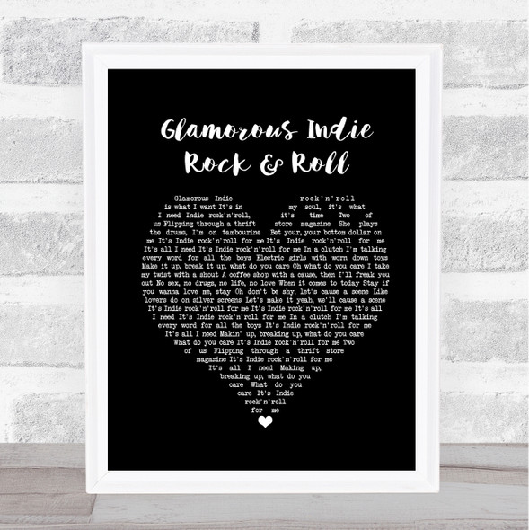 The Killers Glamorous Indie Rock & Roll Black Heart Music Gift Poster Print