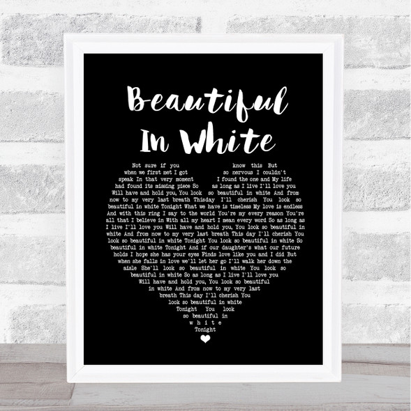 Westlife Beautiful In White Black Heart Music Gift Poster Print