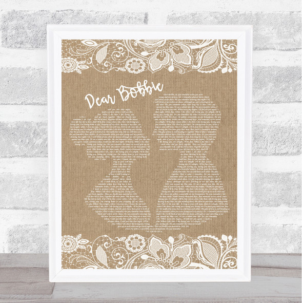 Yellowcard Dear Bobbie Burlap & Lace Music Gift Poster Print