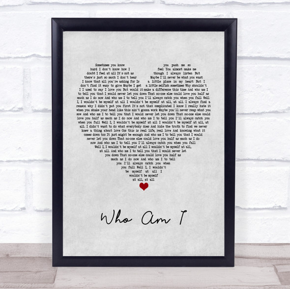 Will Young Who Am I Grey Heart Music Gift Poster Print