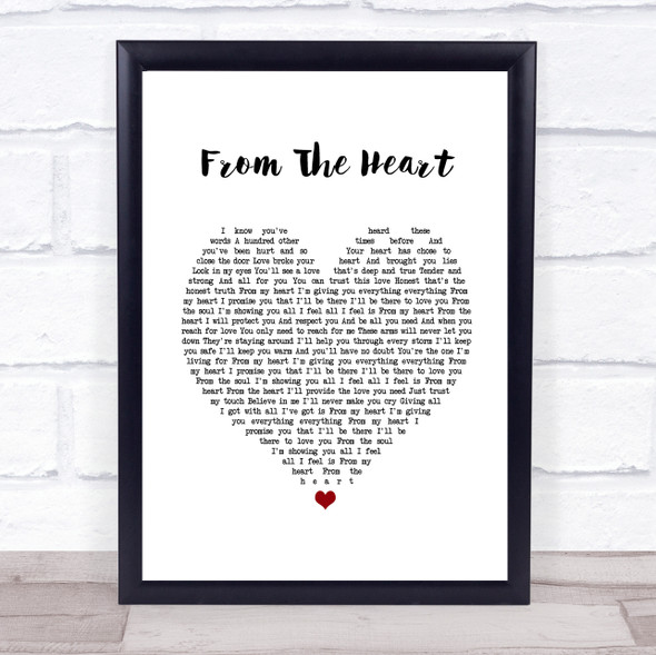 Another Level From The Heart White Heart Music Gift Poster Print