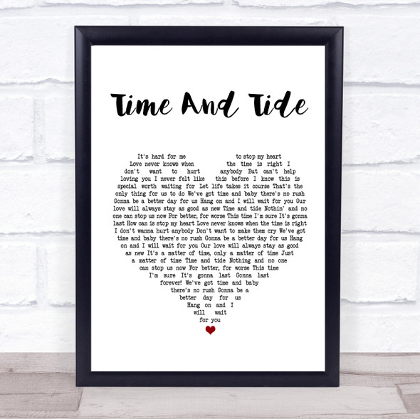 Basia Time And Tide White Heart Music Gift Poster Print