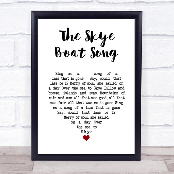 Bear McCReary The Skye Boat Song White Heart Music Gift Poster Print