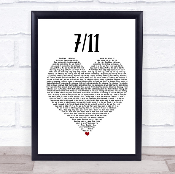 Beyonce Knowles 7 11 White Heart Music Gift Poster Print