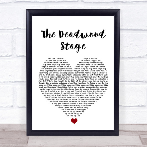 Doris Day The Deadwood Stage White Heart Music Gift Poster Print