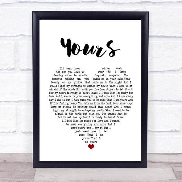 Ella Henderson Yours White Heart Music Gift Poster Print