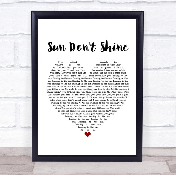 Klangkarussell Sonnentanz ft. Will Heard Sun Don't Shine White Heart Music Gift Poster Print