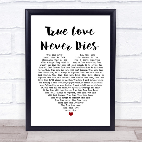 Kylie Minogue True Love Never Dies White Heart Music Gift Poster Print