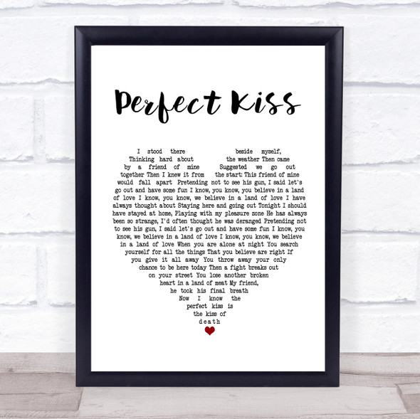New Order Perfect Kiss White Heart Music Gift Poster Print