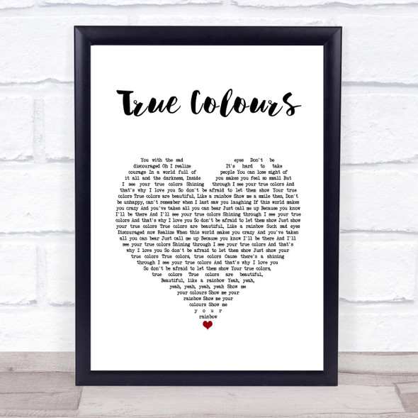 Phil Collins True Colours White Heart Music Gift Poster Print