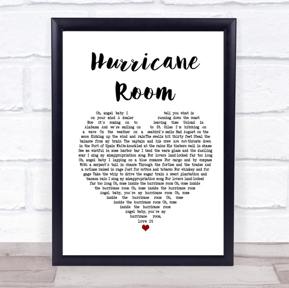 The Blessing Hurricane Room White Heart Music Gift Poster Print