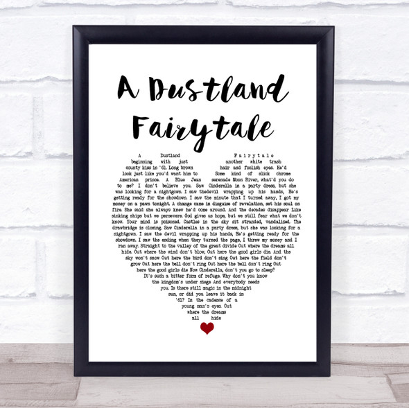 The Killers A Dustland Fairytale White Heart Music Gift Poster Print