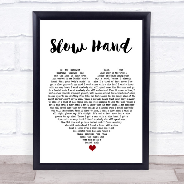 The Pointer Sisters Slow Hand White Heart Music Gift Poster Print