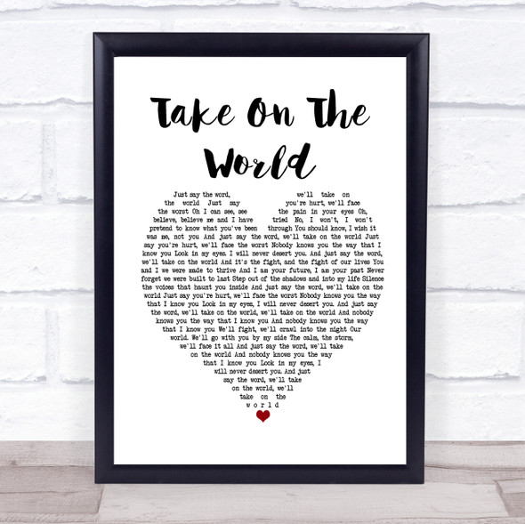 You Me At Six Take On The World White Heart Music Gift Poster Print