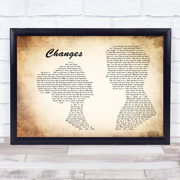 2Pac Changes Man Lady Couple Music Gift Poster Print