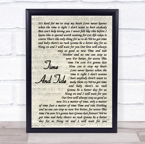 Basia Time And Tide Vintage Script Music Gift Poster Print