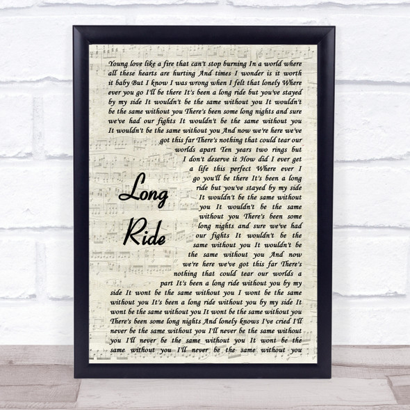 Black Stone Cherry Long Ride Vintage Script Music Gift Poster Print