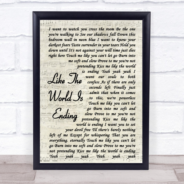 Richard Marx Like The World Is Ending Vintage Script Music Gift Poster Print