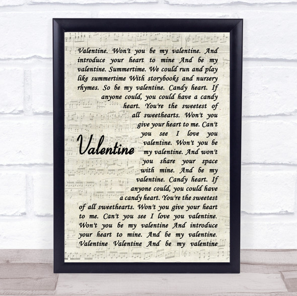 The Beautiful South Valentine Vintage Script Music Gift Poster Print