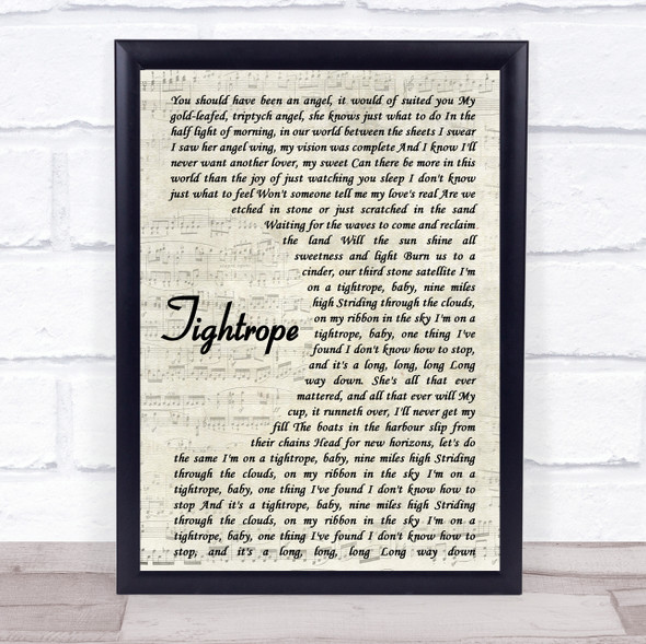 The Stone Roses Tightrope Vintage Script Music Gift Poster Print