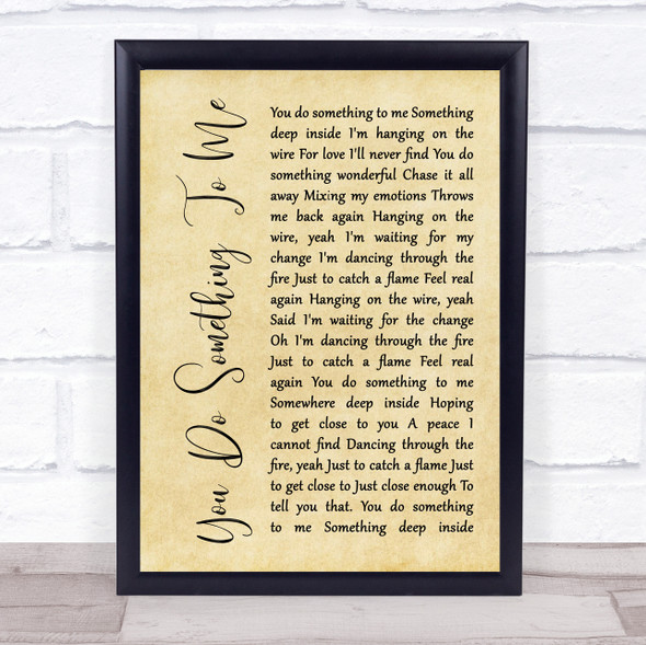 Paul Weller You Do Something To Me Rustic Script Music Gift Poster Print