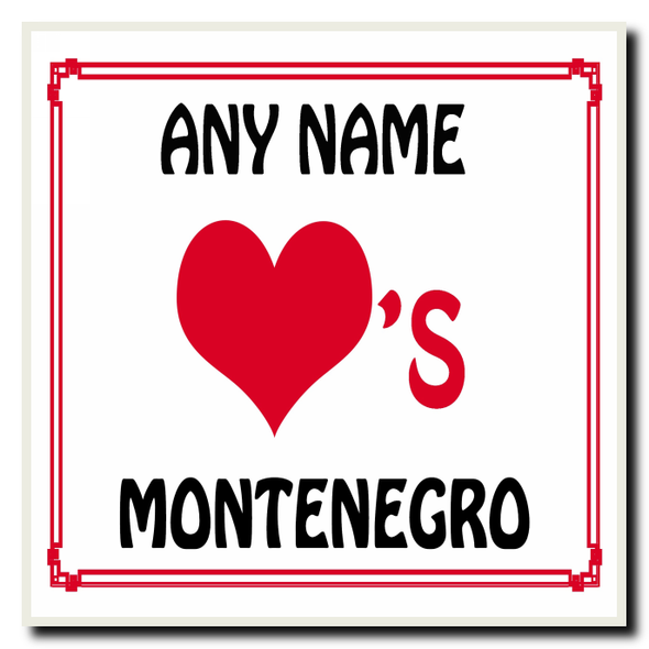 Love Heart Montenegro Coaster