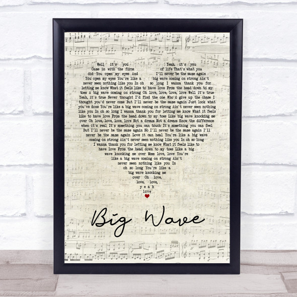 Donavon Frankenreiter Big Wave Script Heart Music Gift Poster Print