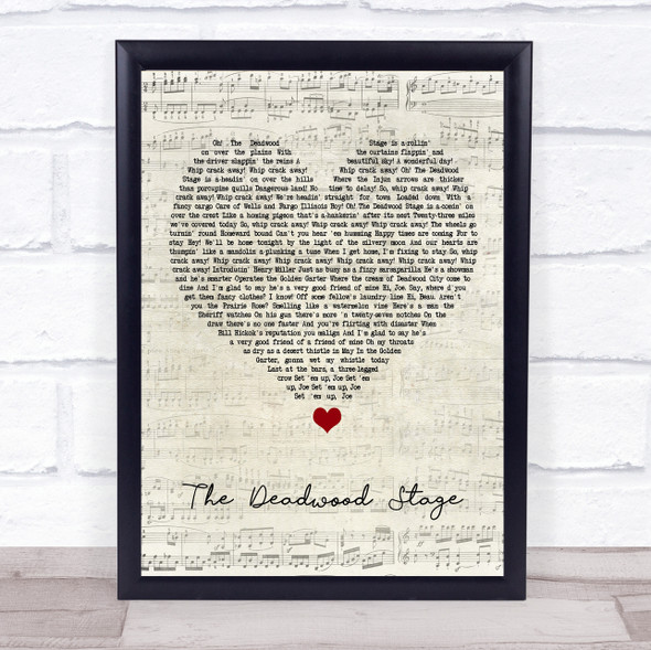 Doris Day The Deadwood Stage Script Heart Music Gift Poster Print