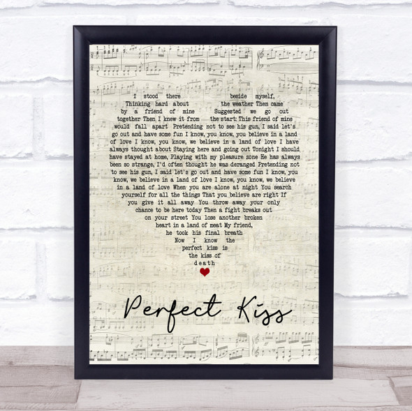 New Order Perfect Kiss Script Heart Music Gift Poster Print