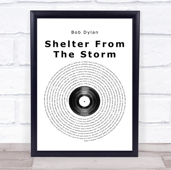 Bob Dylan Shelter From The Storm Vinyl Record Music Gift Poster Print