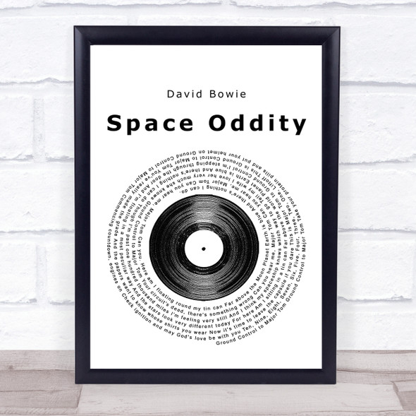 David Bowie Space Oddity Vinyl Record Music Gift Poster Print