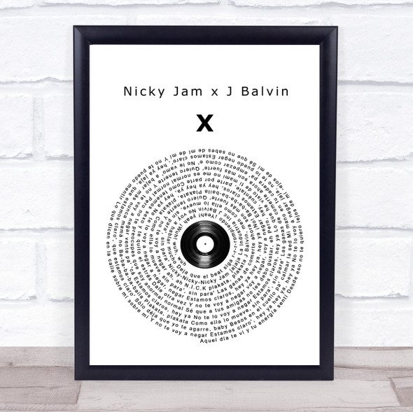 Nicky Jam x J Balvin X Vinyl Record Music Gift Poster Print