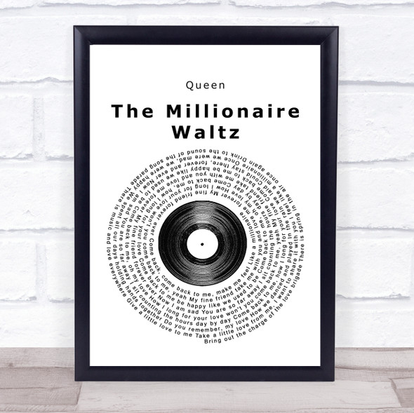 Queen The Millionaire Waltz Vinyl Record Music Gift Poster Print