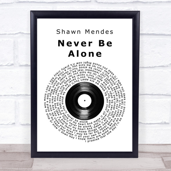 Shawn Mendes Never Be Alone Vinyl Record Music Gift Poster Print
