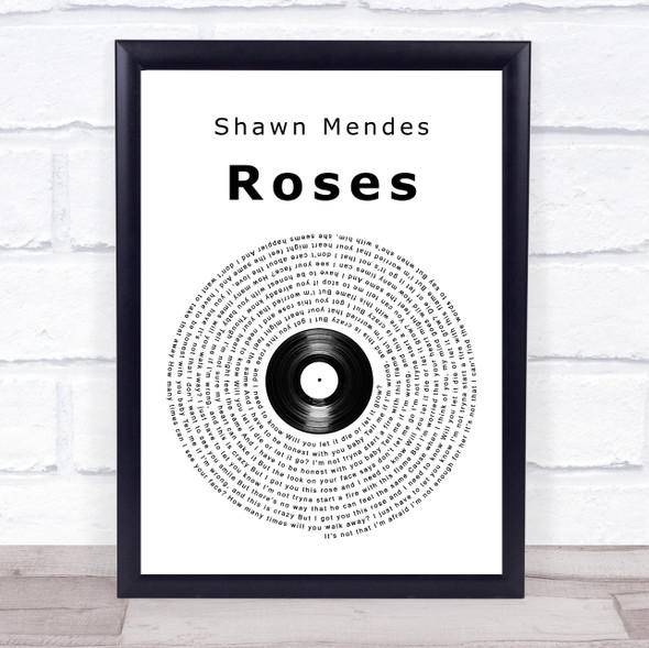 Shawn Mendes Roses Vinyl Record Music Gift Poster Print