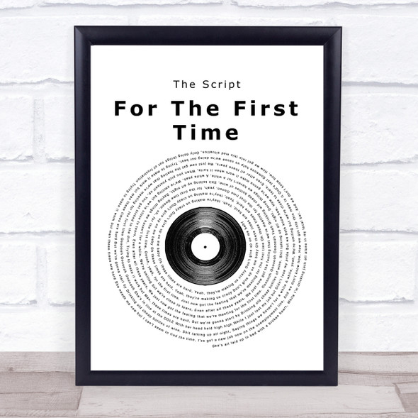 The Script For The First Time Vinyl Record Music Gift Poster Print
