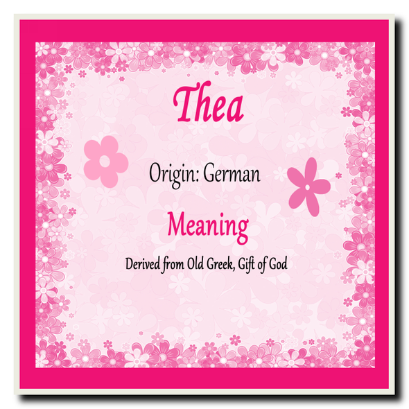 Thea Name Meaning Coaster