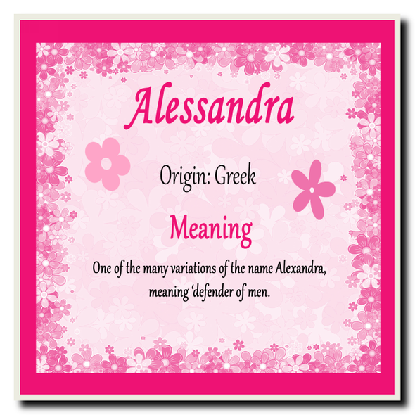 Alessandra Name Meaning Coaster