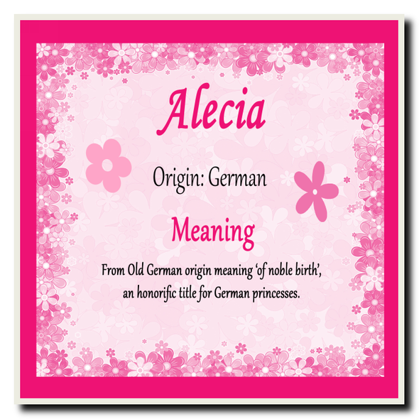 Alecia Name Meaning Coaster