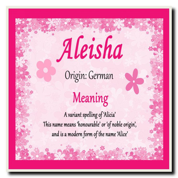Aleisha Name Meaning Coaster