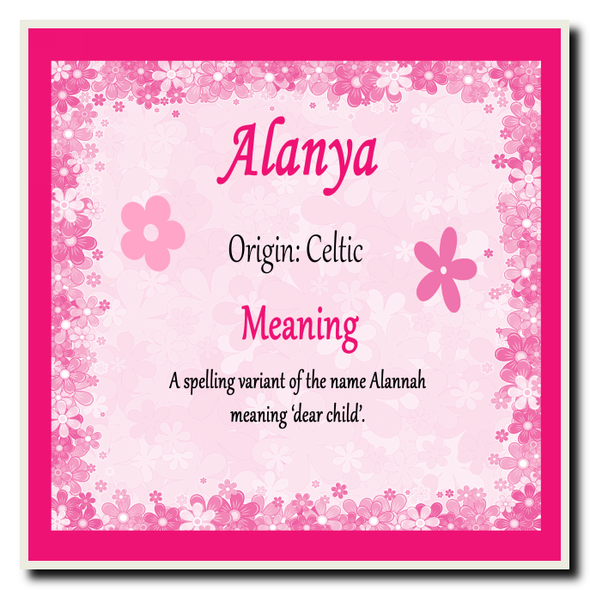 Alanya Name Meaning Coaster