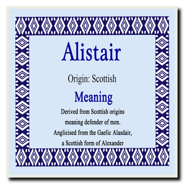 Alistair Name Meaning Coaster